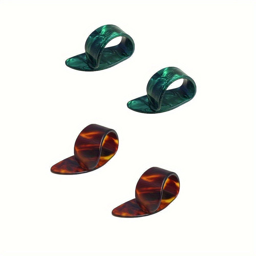 4pcs Guitar Finger Picks for Ukulele Electric Guitar ABS Mixed Color