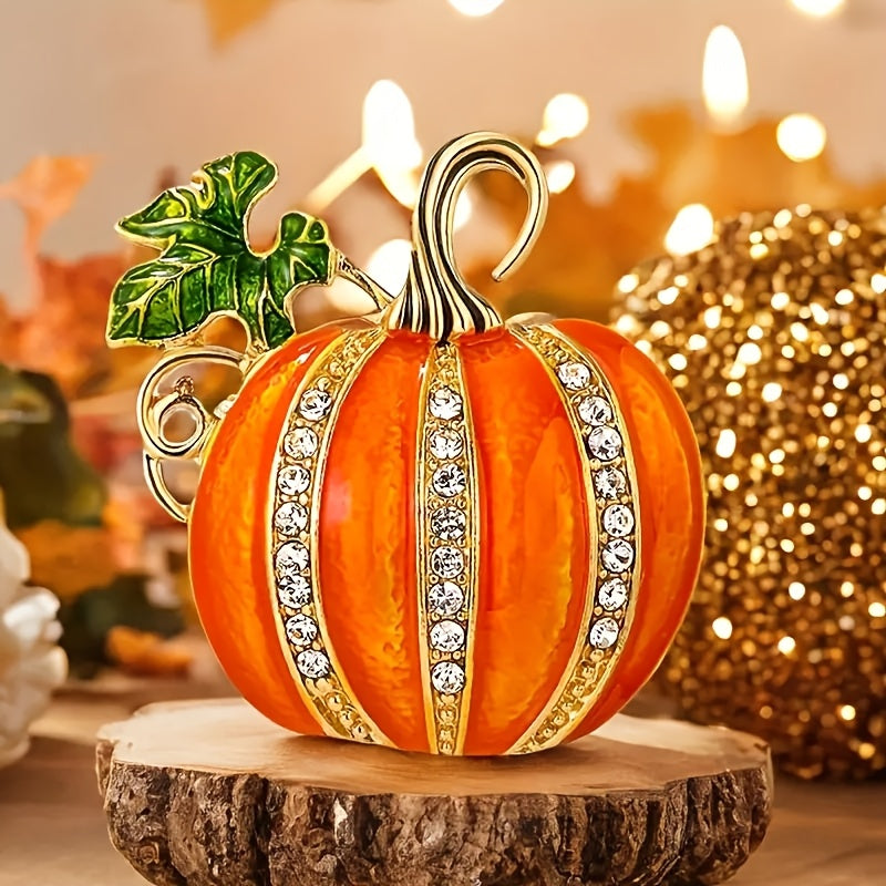 Women's Halloween Brooch Pin Alloy Pumpkin Irregular Plant Shape Lapel Accessory