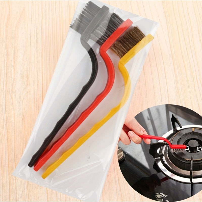 Set of 8 Multi-Purpose Gap Cleaning Brushes Hard Bristles for Grout, Kitchen, Bathroom