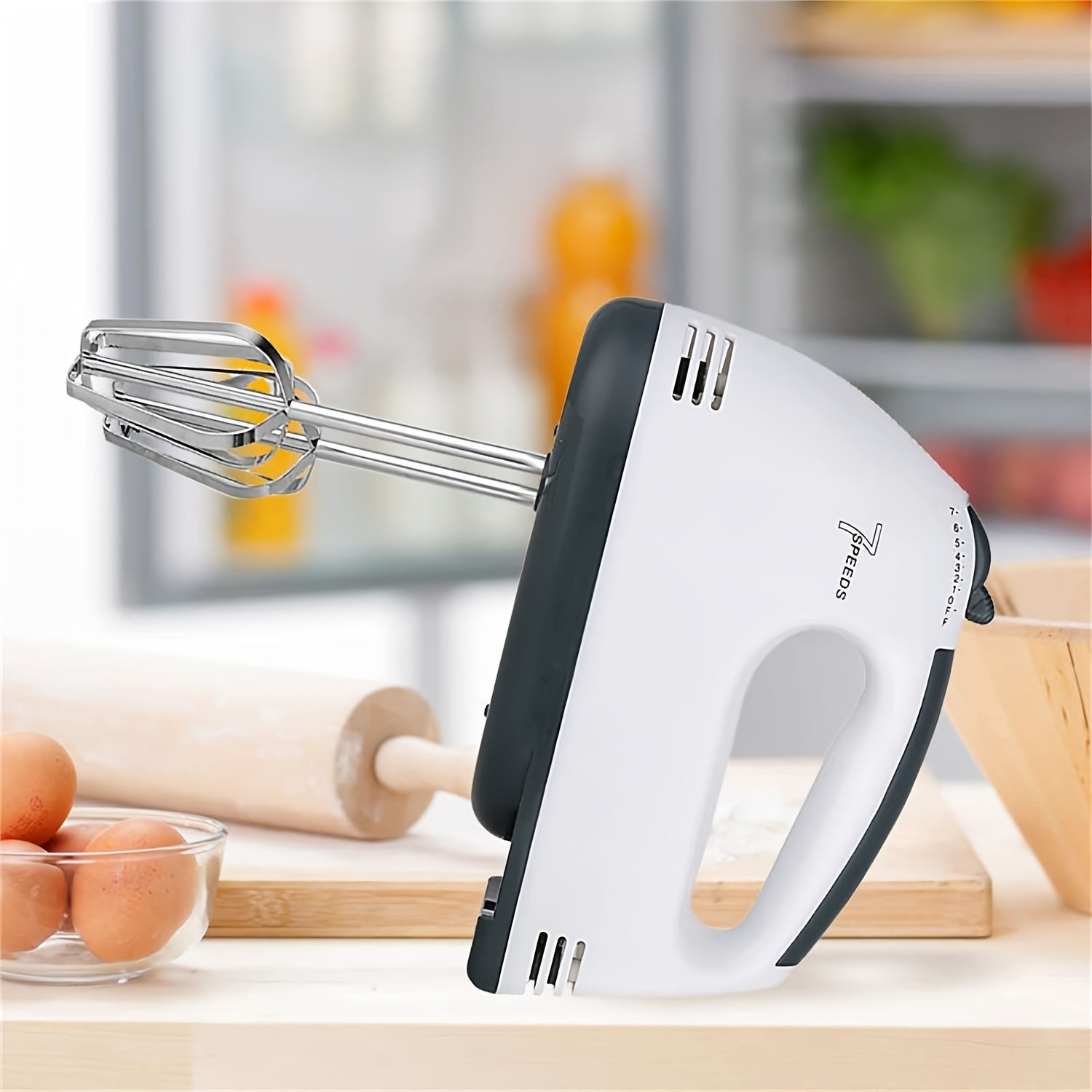 Electric Hand Mixer with 7 Speeds 15W Motor for Baking and Whipping