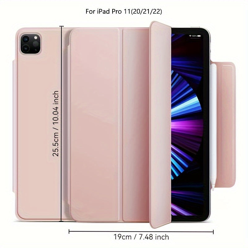 iPad Mini 6, Air 4/5, Pro 11 2022, Air 6 11inch 2024 uchun sun'iy charm aqlli qop. Qalam ushlagichi, kuchli magnit yopilishi va ultra ingichka dizayni bilan egiluvchan qattiq qopqoqni o'z ichiga oladi.