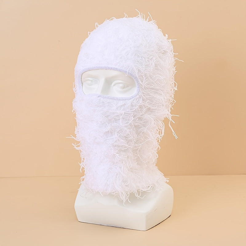 Ayollar va erkaklar uchun zamonaviy to'qilgan ski maskasi, hip-hop uslubidagi iliq trikotaj balaklava, elastik va shamolga chidamli