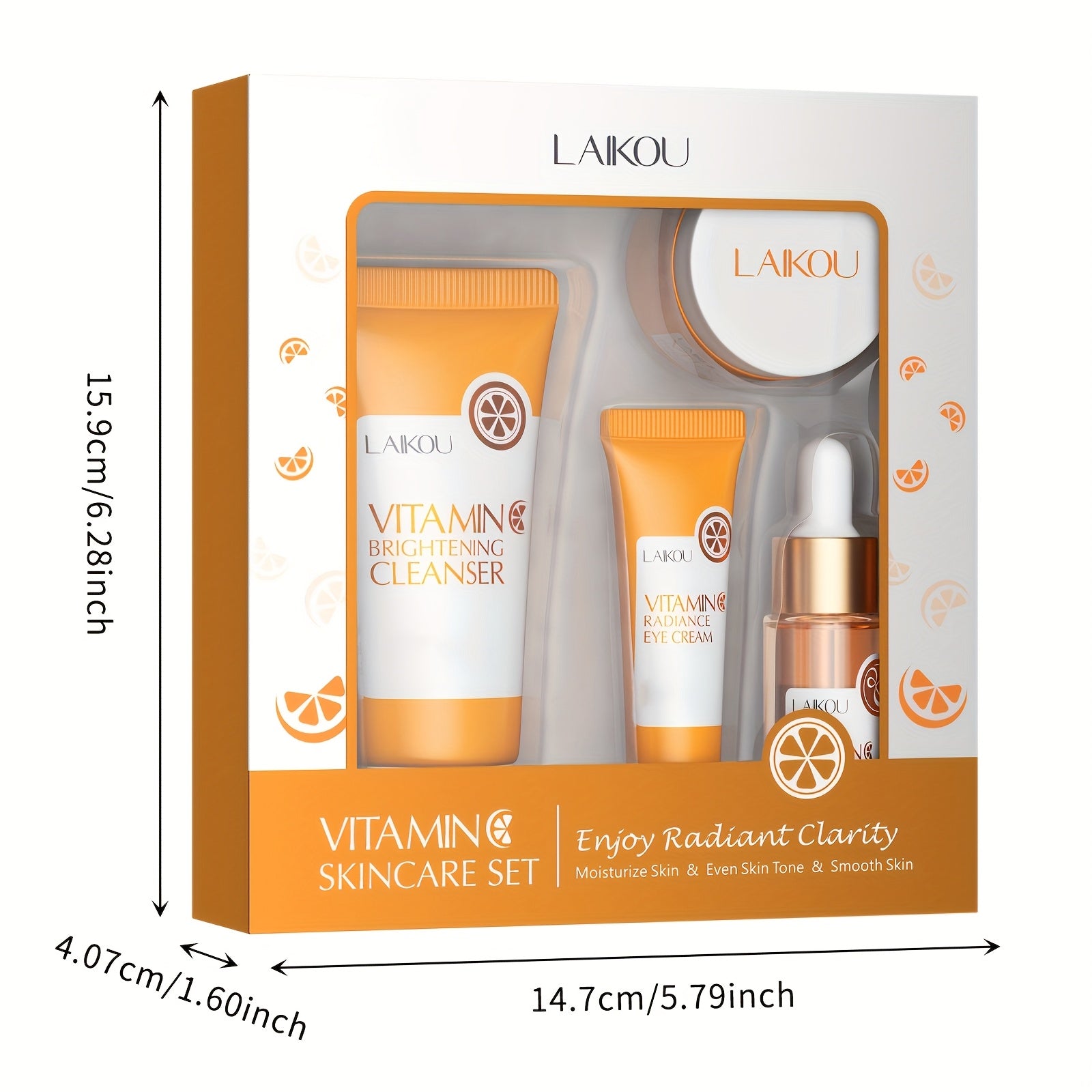 Vitamin C Skincare Gift Set with Hyaluronic Acid for All Skin Types Hydrating Moisturizing