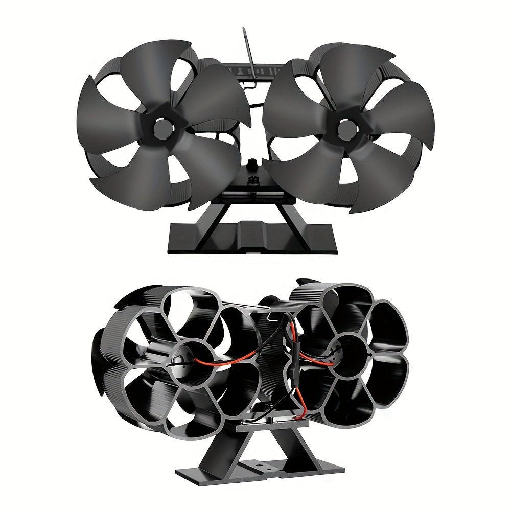 Aluminum High-Speed Fireplace Fan with 10 Blades for Wood and Pellet Stoves