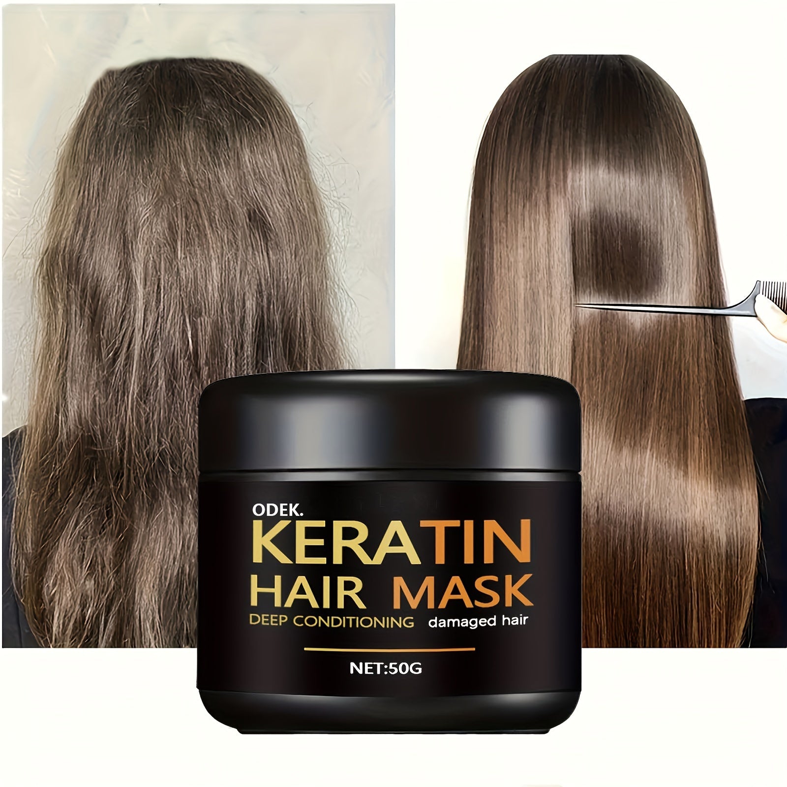 Mascarilla capilar de keratina para cabello dañado y seco 50g Acondicionador hidratante profundo