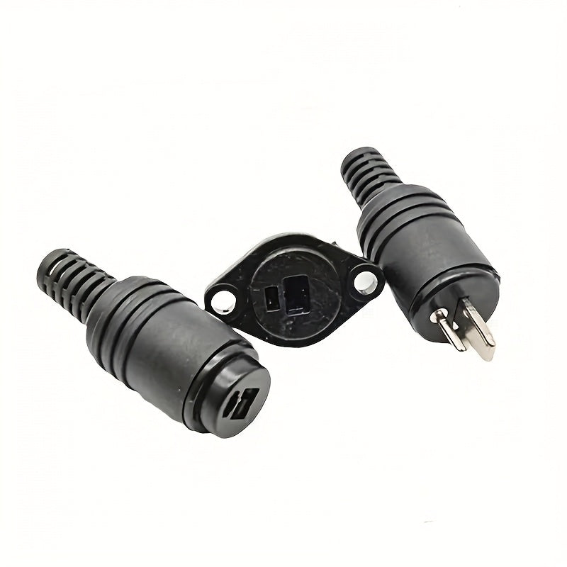 2-Pin T-Shaped Female Plug for Audio Lamp Power Signal Socket 1 or 3 Pairs