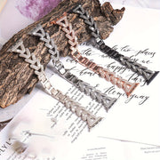 Women's Metal Floral Rhinestone Watch Bands for 38mm to 49mm Smartwatches