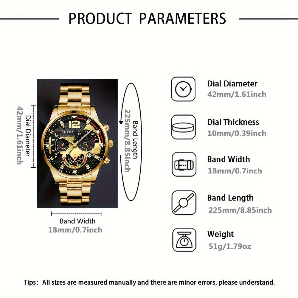 Women's Gold-Tone Quartz Watch with Sleek Design and Timer Feature