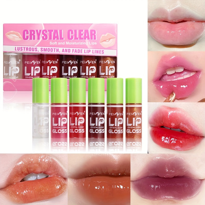 Women Lip Oil Set Moisturizing Wrinkle Care Plant Squalane 6Pcs