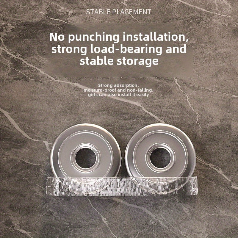 Wall-Mounted Shoe Rack Space-Saving Bathroom Storage Easy to Install