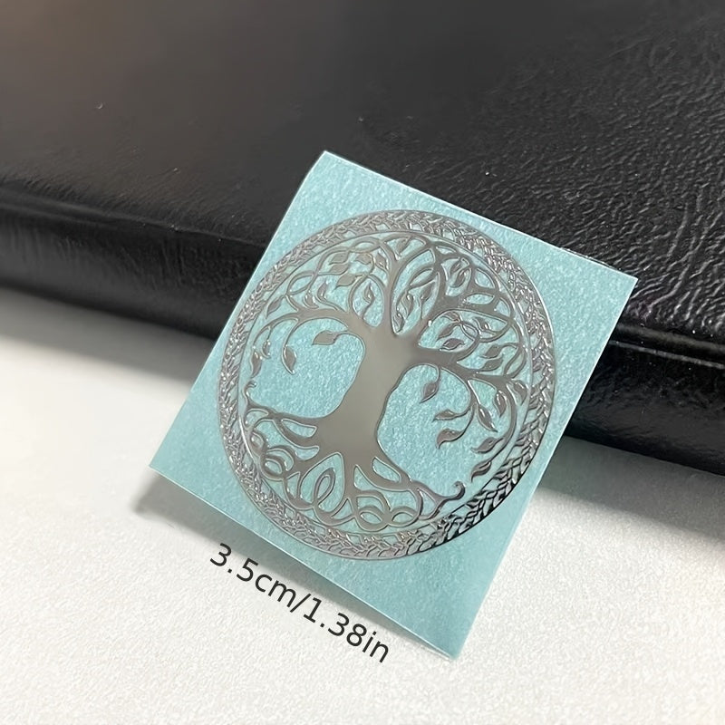 Metal Tree of Life Sticker for Mobile Phone Laptop Decoration Plastic No Gem