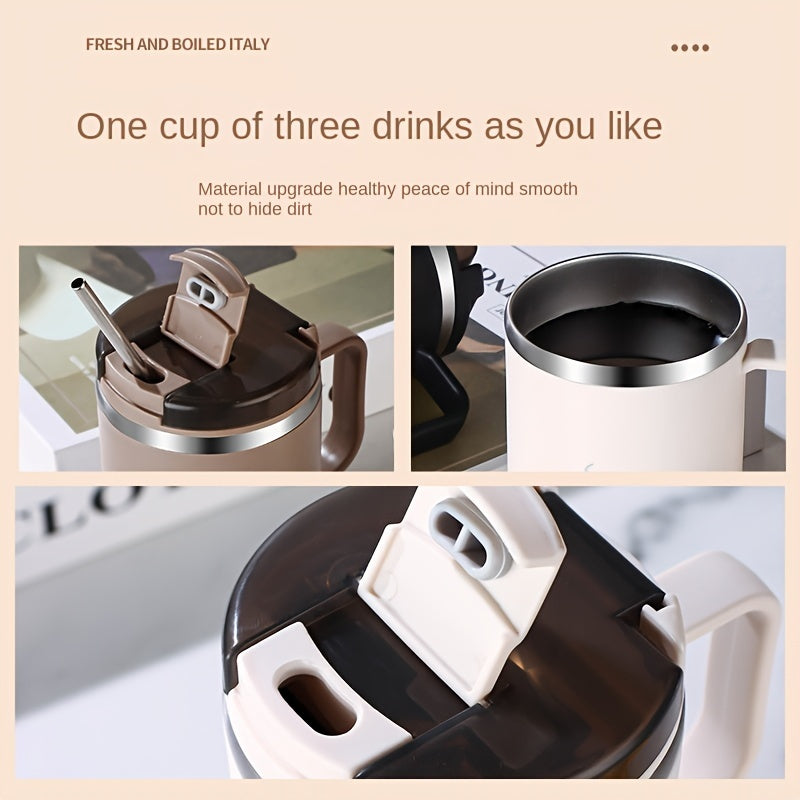 550ml Stainless Steel Coffee Mug with Lid and Tea Infuser for Office and Travel