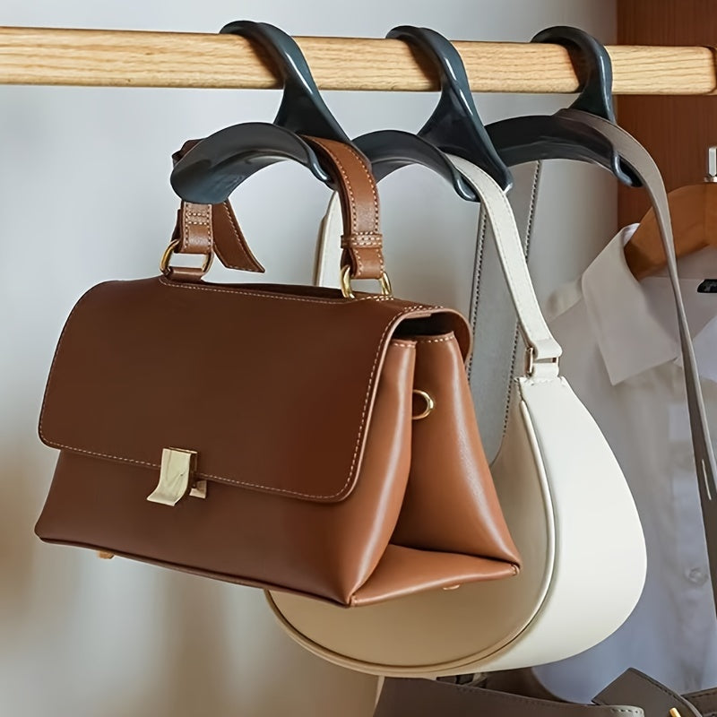 Juego de organizadores de plástico portátiles para armario para bolsas, sombreros y bufandas, ahorro de espacio