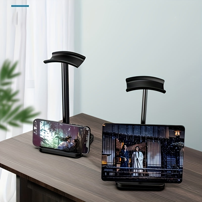 Многофункциональная подставка для наушников с полкой для мобильного телефона и хранения аксессуаров