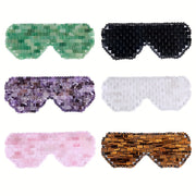 Natural Stone Eye Mask Rose Quartz Amethyst Obsidian Green Aventurine Yellow Tiger Eye Relaxation Sleep Mask