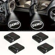 4 Pieces Car Door Welcome Light Projectors with Logo and Reflective Stickers
