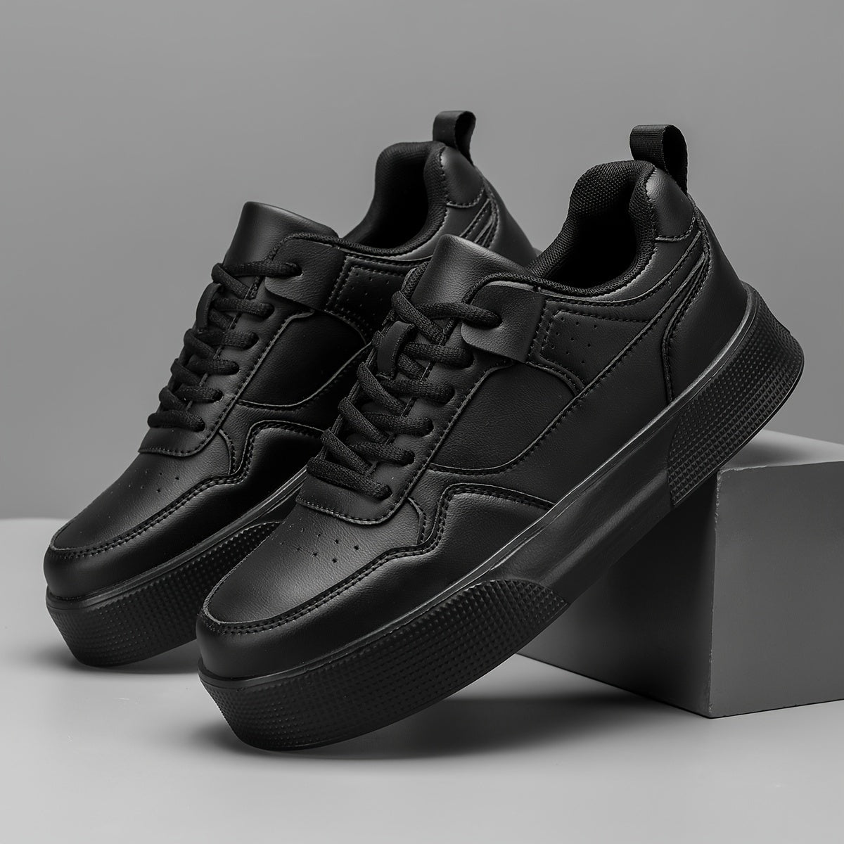 Men's Casual Sneakers Lightweight Stable Pronation Low Top Lace-Up PU EVA All-Season