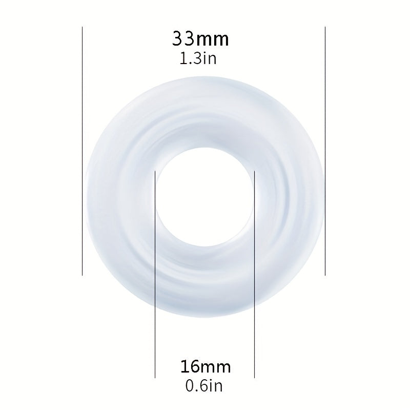 Men Soft Stretchy Cock Rings Set with Colorful Designs for Delay Control