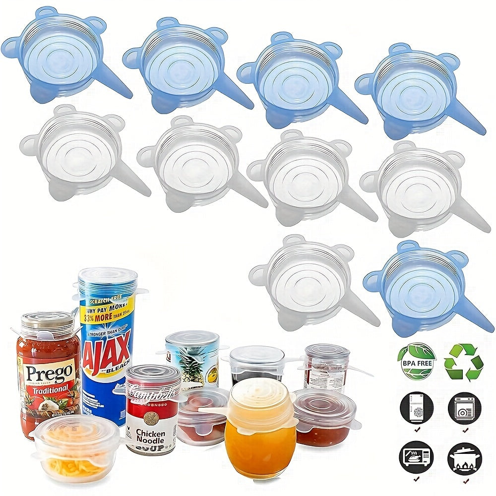 Flexible Silicone Lids for Pet and Food Cans, Fits 3 Sizes, Preserves Freshness