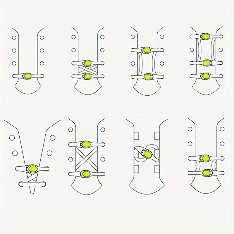 Kids Adults Colorful Silicone Elastic No-Tie Shoelaces for Sneakers