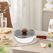 Aluminum Frying Pan Set 25cm Non-Stick Dishwasher Safe with Lid and Steamer