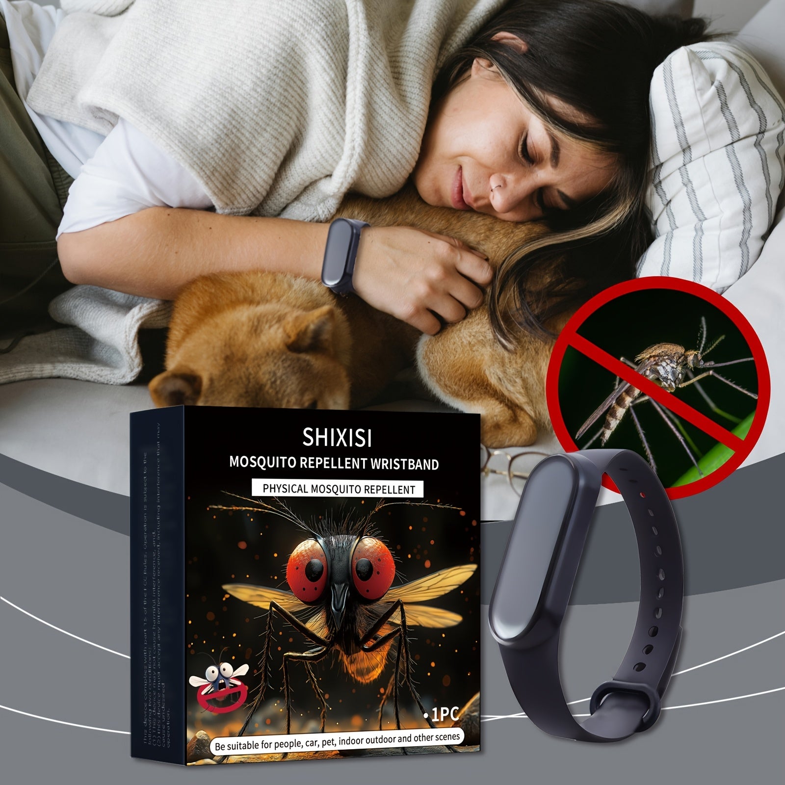 Unisex Silicone Mosquito Repellent Wristband for Outdoor Camping and Home Use