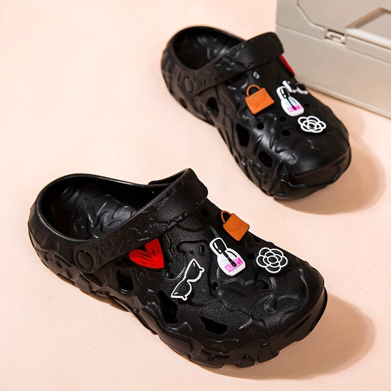 Women's Soft Breathable EVA Clogs Black Non-Slip Indoor Outdoor Shoes