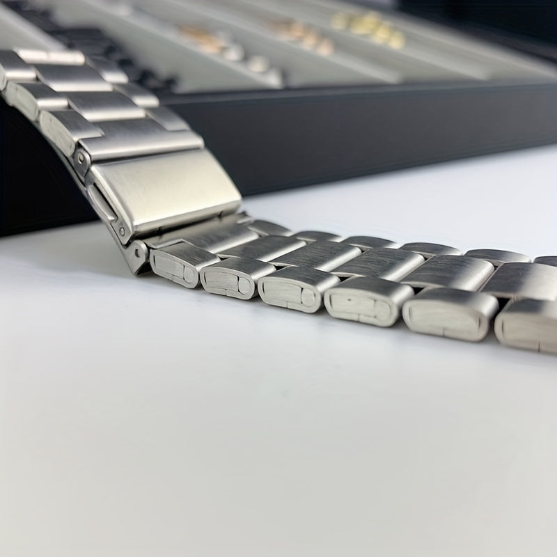 Stainless Steel Watch Band 20mm 22mm Compatible with Smartwatches and Traditional Watches