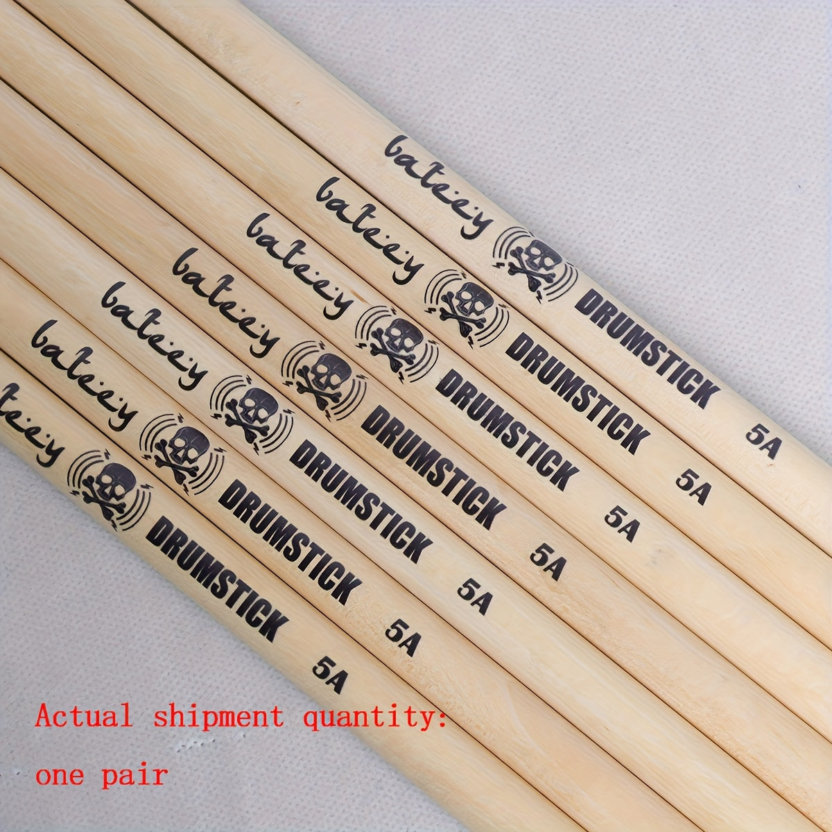 Maple Drumsticks with Skull Pattern 5A 7A 5B Uncharged Mixed Color
