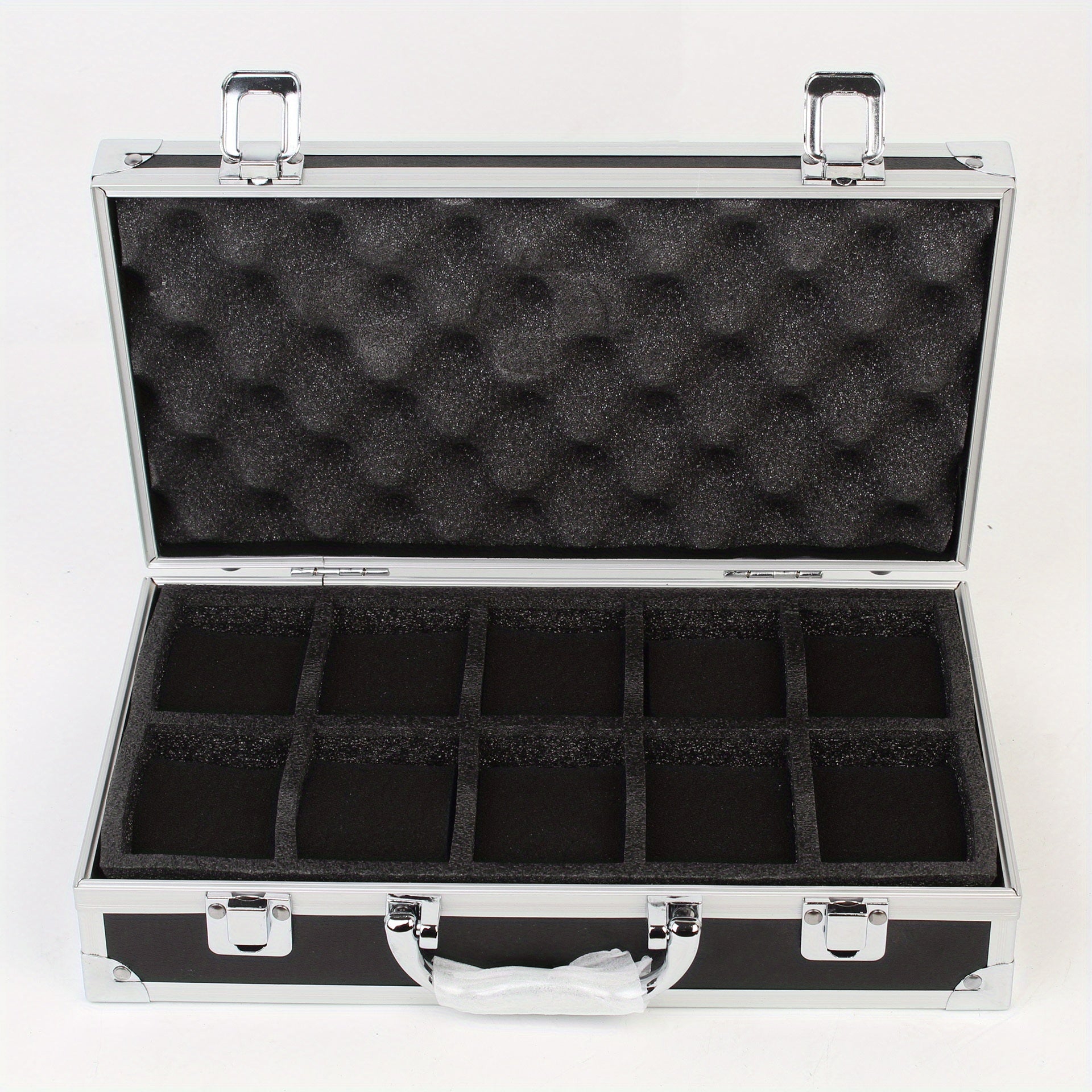 Men's Aluminum Alloy Watch Storage Box with 18 Slots Portable Display Case Gift Box