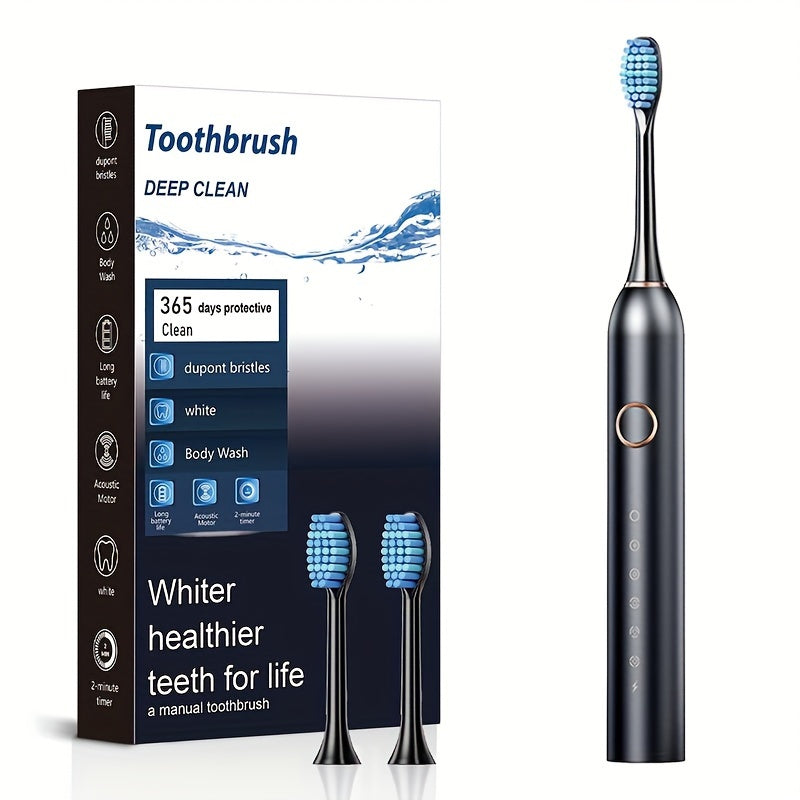 Adult Electric Toothbrush Kit Deep Clean Soft Bristles USB Rechargeable