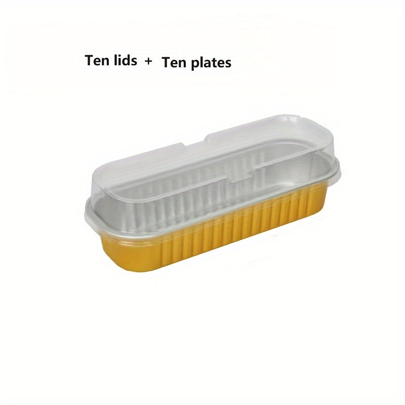 20 Pack Disposable Aluminum Foil Mini Bread Pans with Lids 6.8oz Rectangular Baking Cups for Bread Cheesecakes