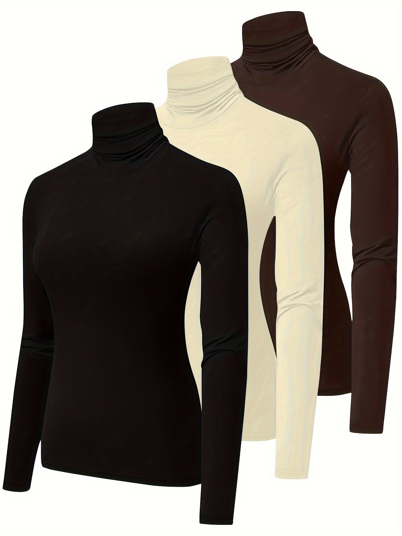 Men's Pajama Set Slim Fit High Collar Autumn Winter Three-Pack