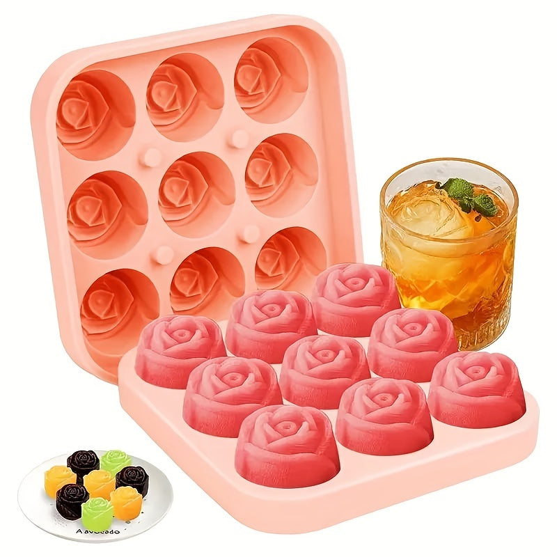 Silicone Rose Ice Cube Tray Food-Grade Freezer Kitchen Use for Ice Chocolates