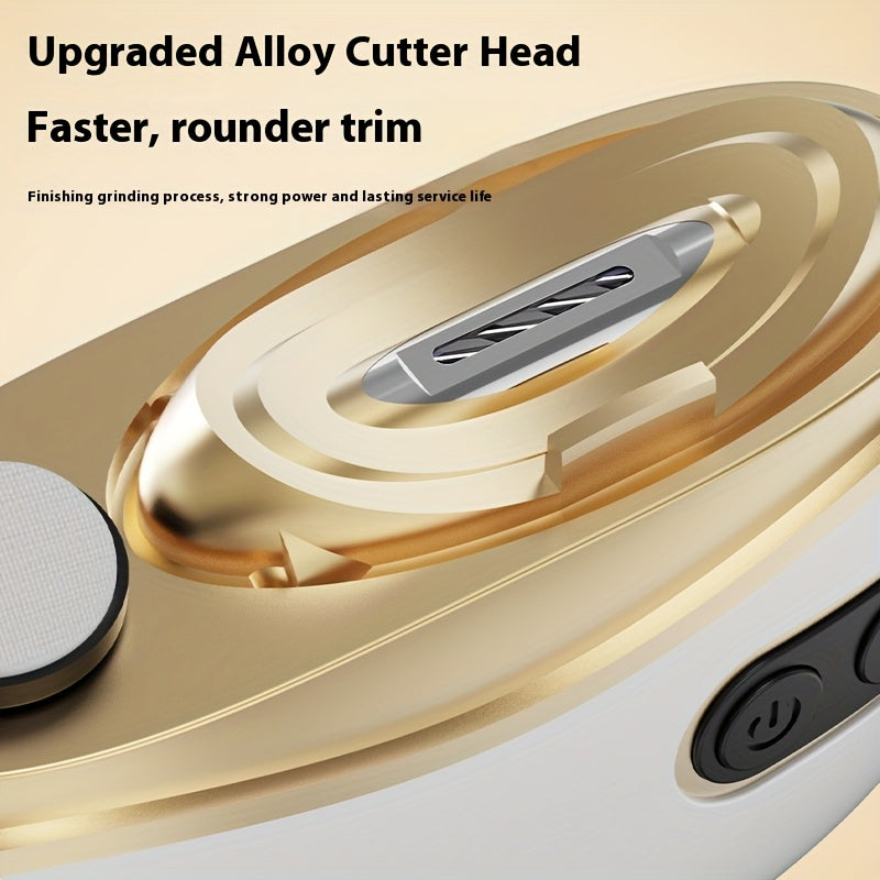 2-in-1 Electric Nail Grinder and Clipper USB Rechargeable with 400mAh Lithium Battery