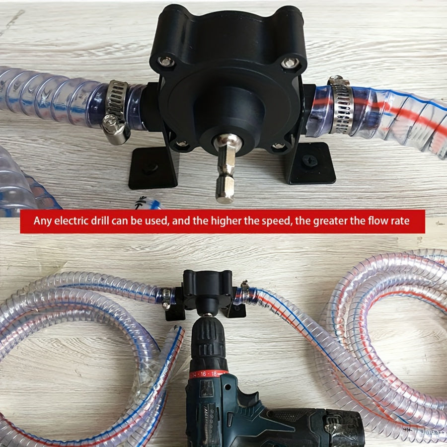 Portable Hand Drill Water Pump Kit Self-Priming Centrifugal Pump No Battery Easy Liquid Transfer