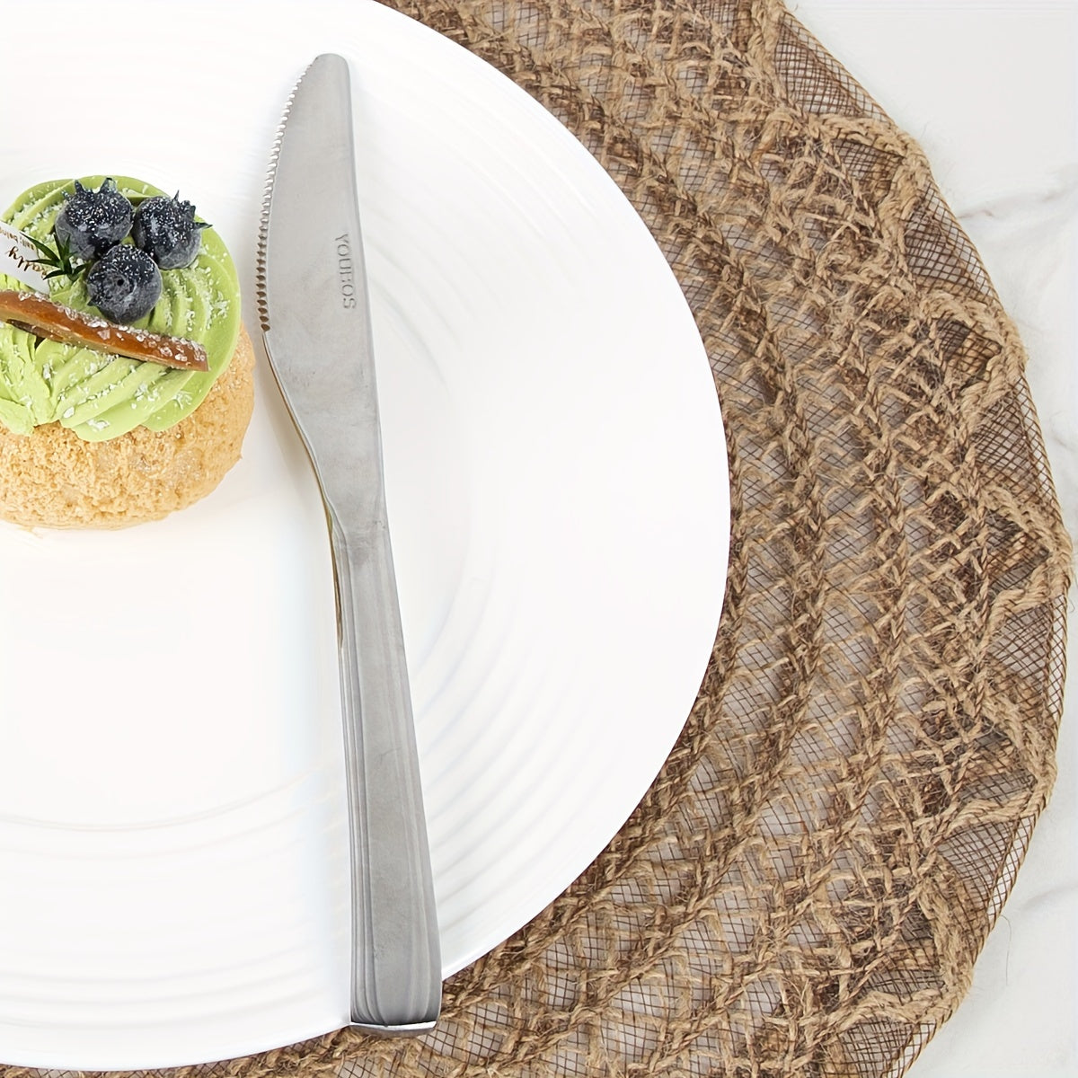 4 ta Jutdan yasalgan to'lqinli to'qilgan stol osti, stol bezatish uchun sirpanmaydigan orqa qismi bilan