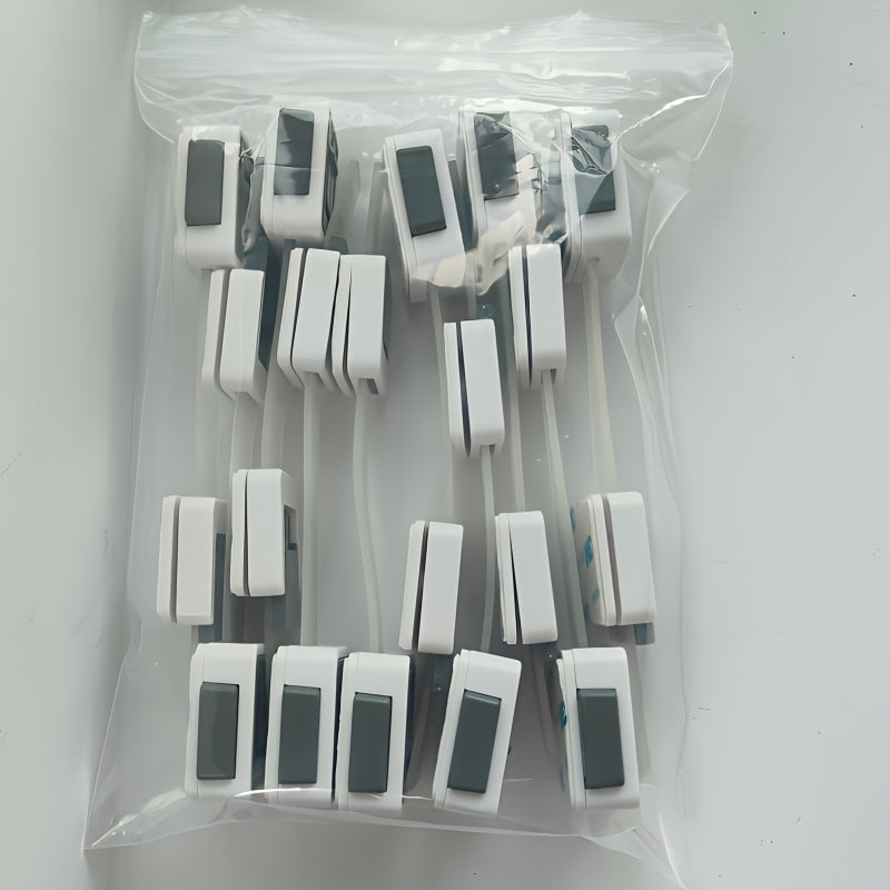 Kiddie xavfsizlik qulflari uchun shkaflar va shkaflar uchun sozlanadigan bosimni oldini olish, ftalatdan ozod ABS, 1, 2, 5 yoki 10 ta paket