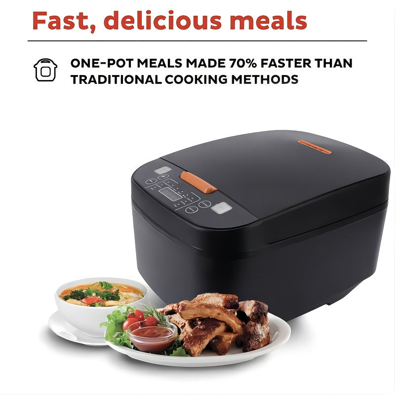 5L Automatic Smart Rice Cooker Stainless Steel Non-Stick Keep Warm Home Caravan Friendly