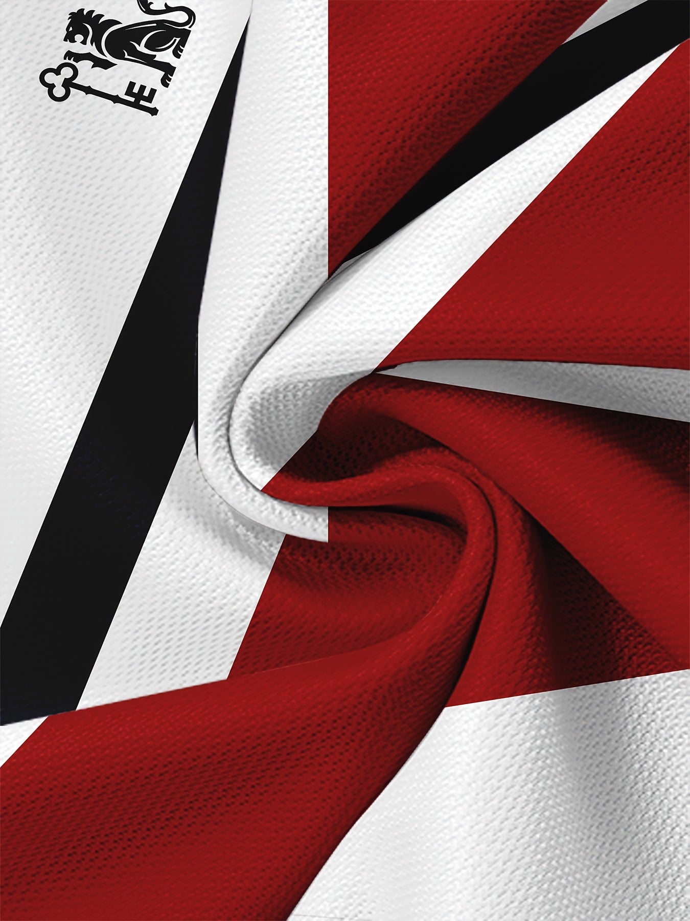 Camiseta de manga corta con impresión digital de león en pelota, poliéster, casual para hombres