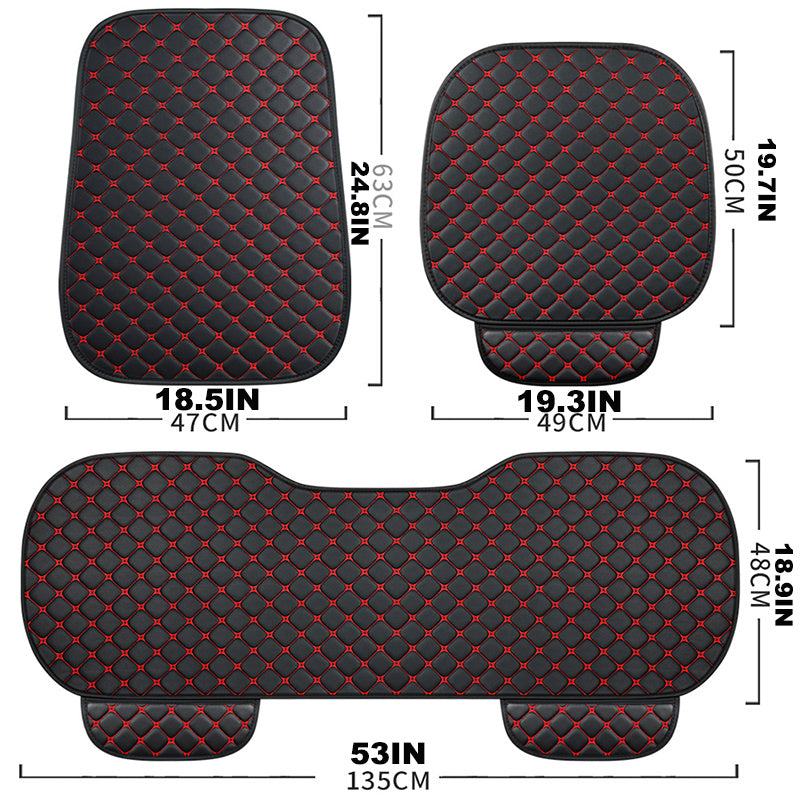 Universal Synthetic Leather Car Seat Cushion Cover 7pcs Protectors Seat Accessories
