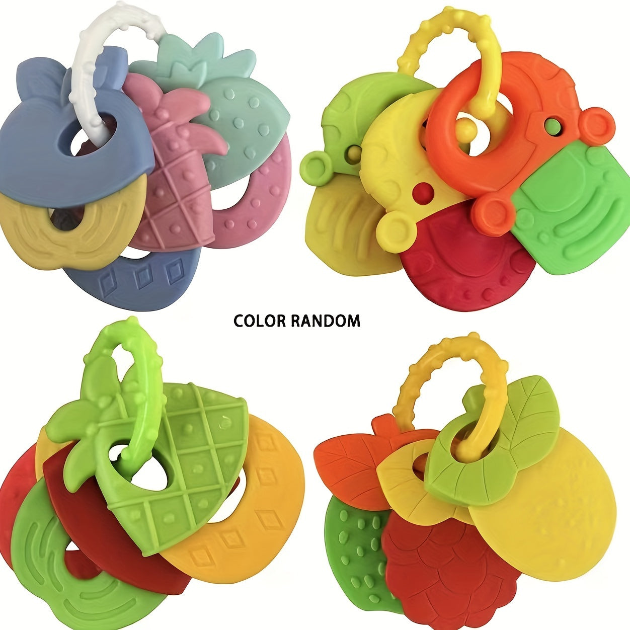 Colorful ABS Resin Teething Toys for Babies 0-3 Years Old