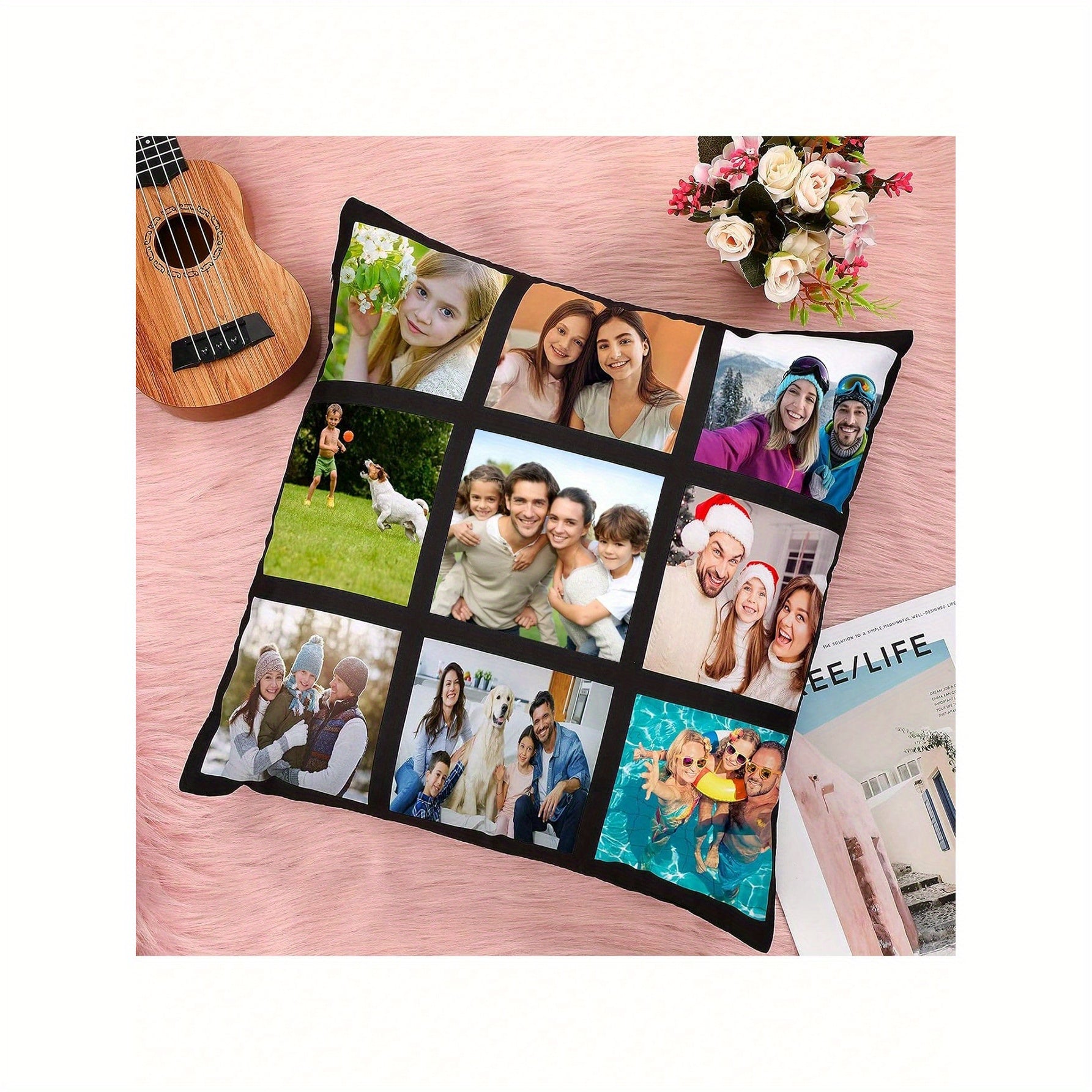 Custom Printed Soft Polyester Pillowcase for Kids Pets and Adults Bedroom Living Room Car