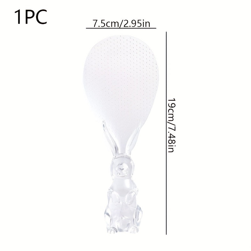 Crystal Rabbit Design Spoon for Rice Cooking Kitchen Utensil