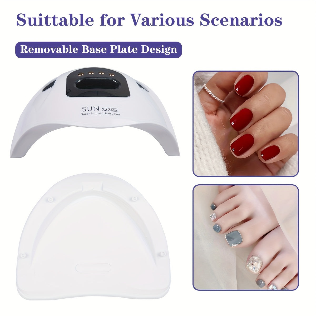 High-Power LED Nail Lamp with 81 Beads Automatic Sensing 4-Speed Timer European Plug