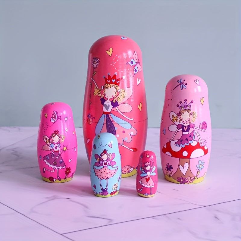 Wooden Nesting Dolls Set for Boys Handcrafted Decorative Toy Gift