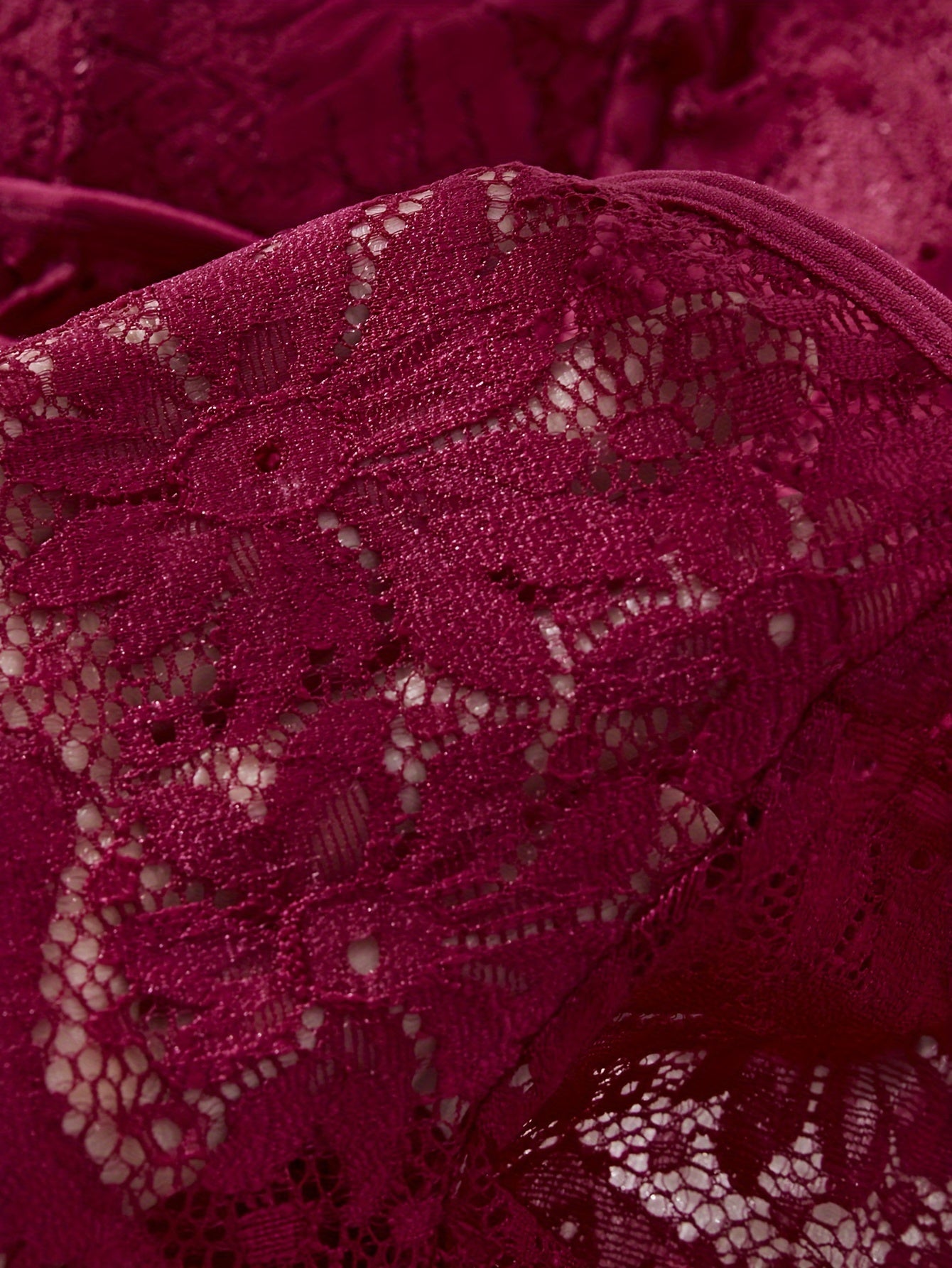 Women’s Lace Sunflower Suspender Lingerie Set No Steel Ring Monochrome