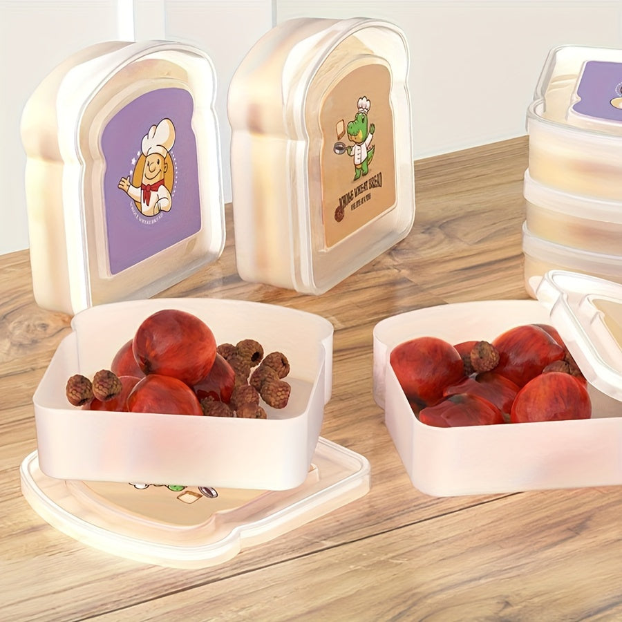 Qayta ishlatiladigan oshxona saqlash qutisi non, atıştırmalıklar, mevalar va tortlar uchun, suyuqlik o'tkazmaydigan, yuviladigan, portativ