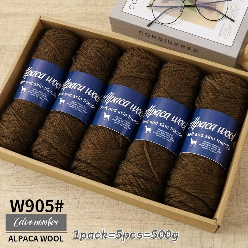Multicolor Alpaca Wool Yarn Bundle 95 Percent Alpaca 5 Percent Polyester 100g Balls for Knitting Crocheting Winter Crafts
