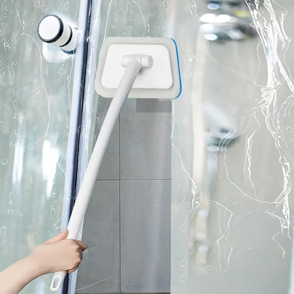 Versatile Cleaning Brush with Swivel Head and Long Handle for Bathroom Kitchen Car